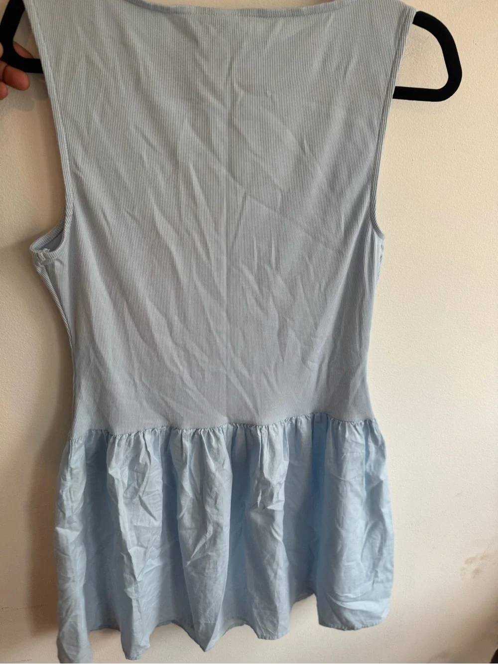 Old Navy NWT Light Blue Ribbed Drop Waist Mini Dress Size L